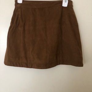 Brown suede skirt
